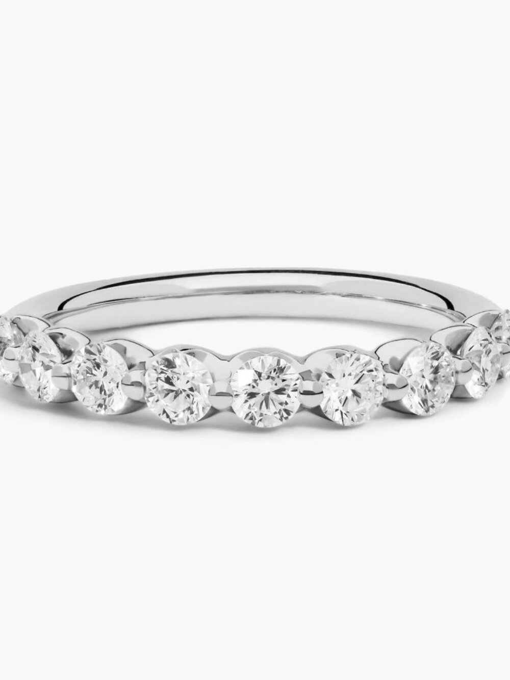 Blue Nile Pave Diamond Band with 14K White Gold